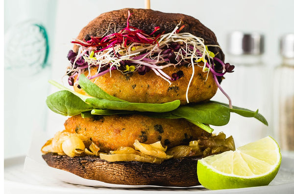 Portobello Mushroom Burger | Turban Chopsticks - TURBAN CHOPSTICKS