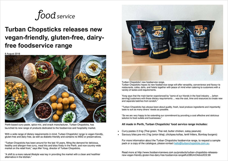 Food Service News: Turban Chopsticks Releases New Food Service Range