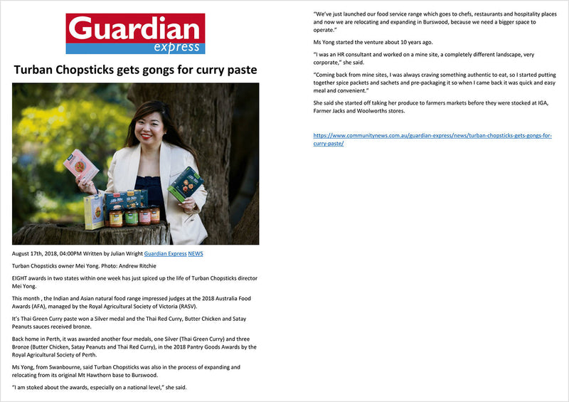 Guardian Express - Turban Chopsticks Gets Gongs for Curry Paste