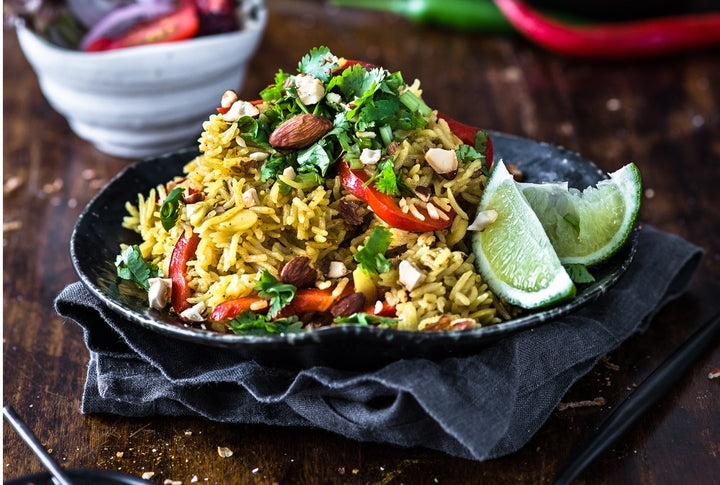 Fluffy Almond Pilaf Rice