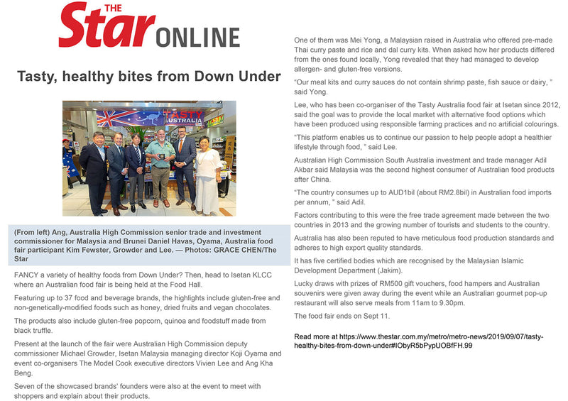 The Star Malaysia: Tasty, Healthy Bites From Down Under