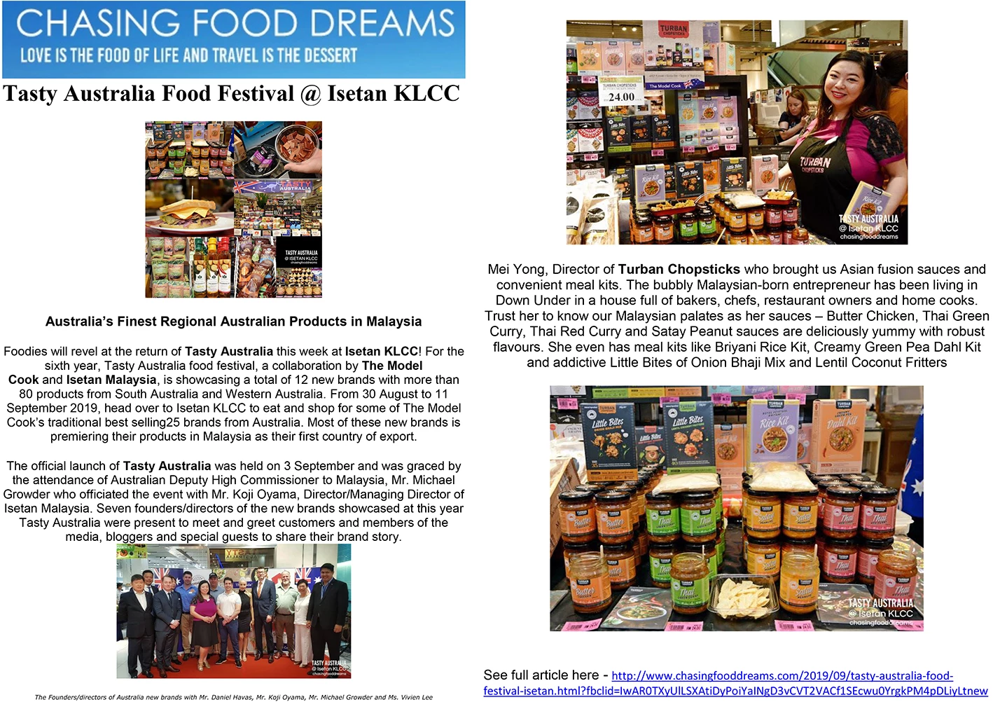 Chasing Food Dreams | September 2019