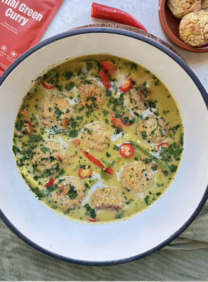 Easy Thai Green Curry Meatballs