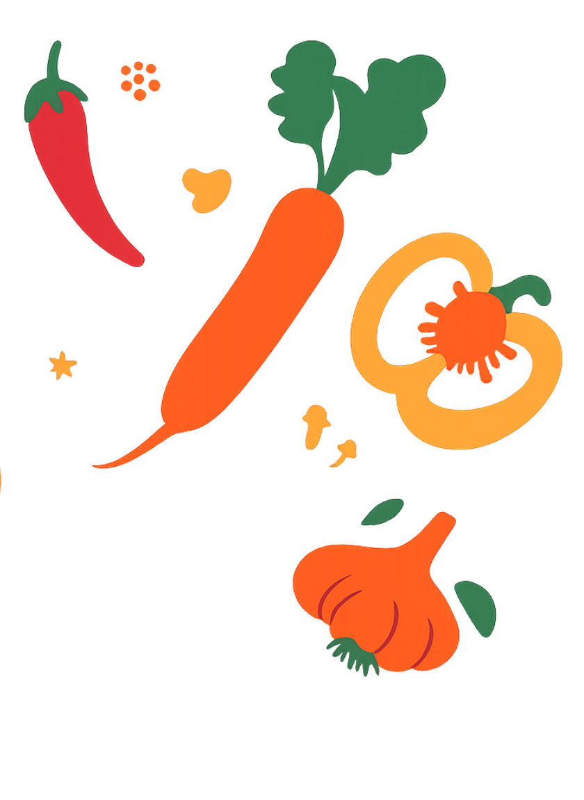 Decorative vegetables illustration